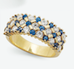 R405-S Sapphires and Diamonds Set in 18Kt Gold